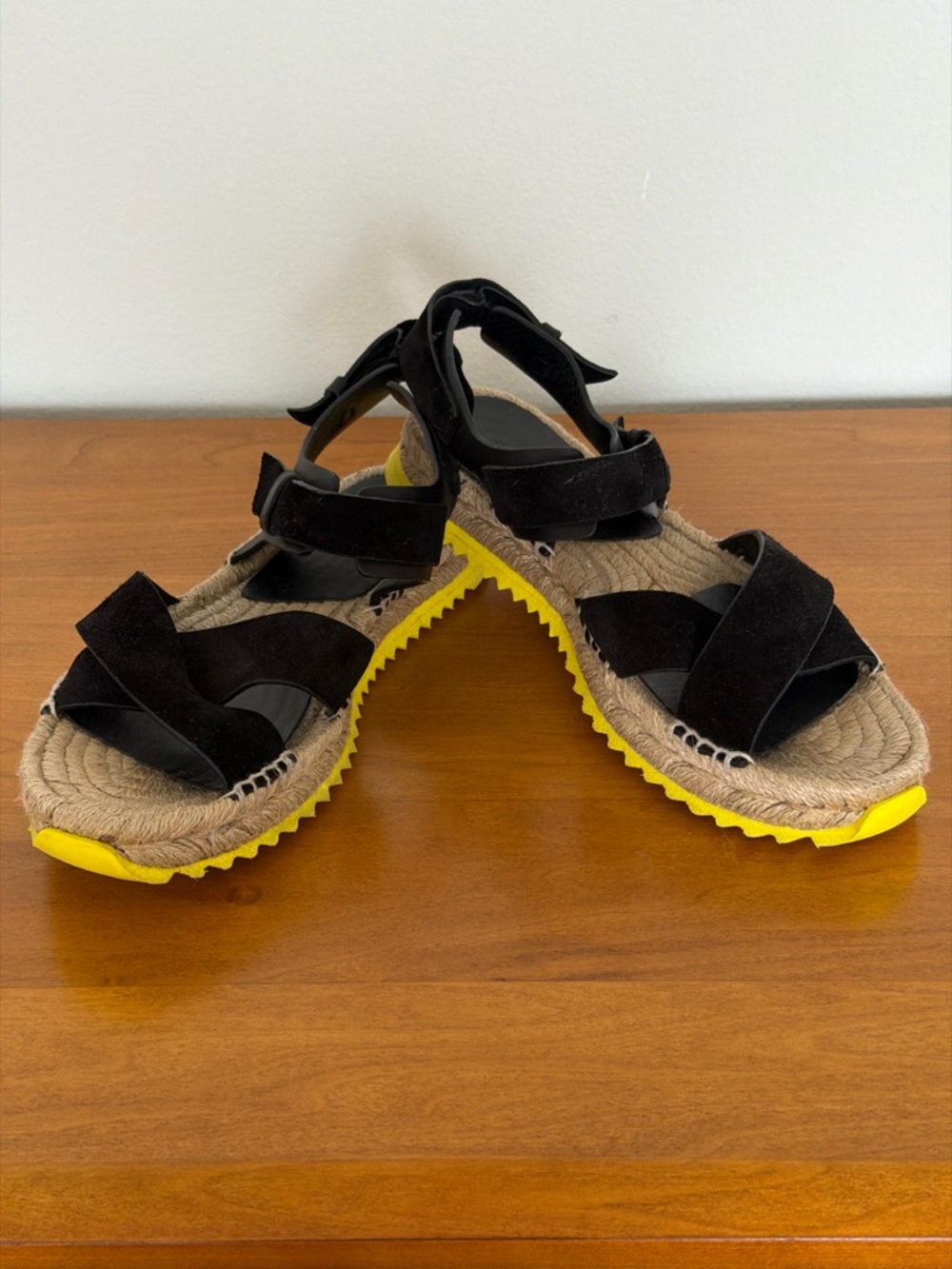 Rag & Bone Giza Black Suede Espadrille Sandals-Minimalist Chic Summer - Eu 39